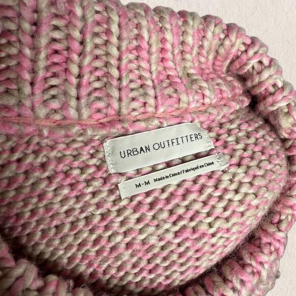 Urban Outfitters Chunky Knit Cropped Sweater Top - Size M - Pink Coquette Preppy - Picture 6 of 8